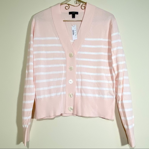 J. Crew Sweaters New Jcrew Cropped Lightweight Striped Cardigan Sm